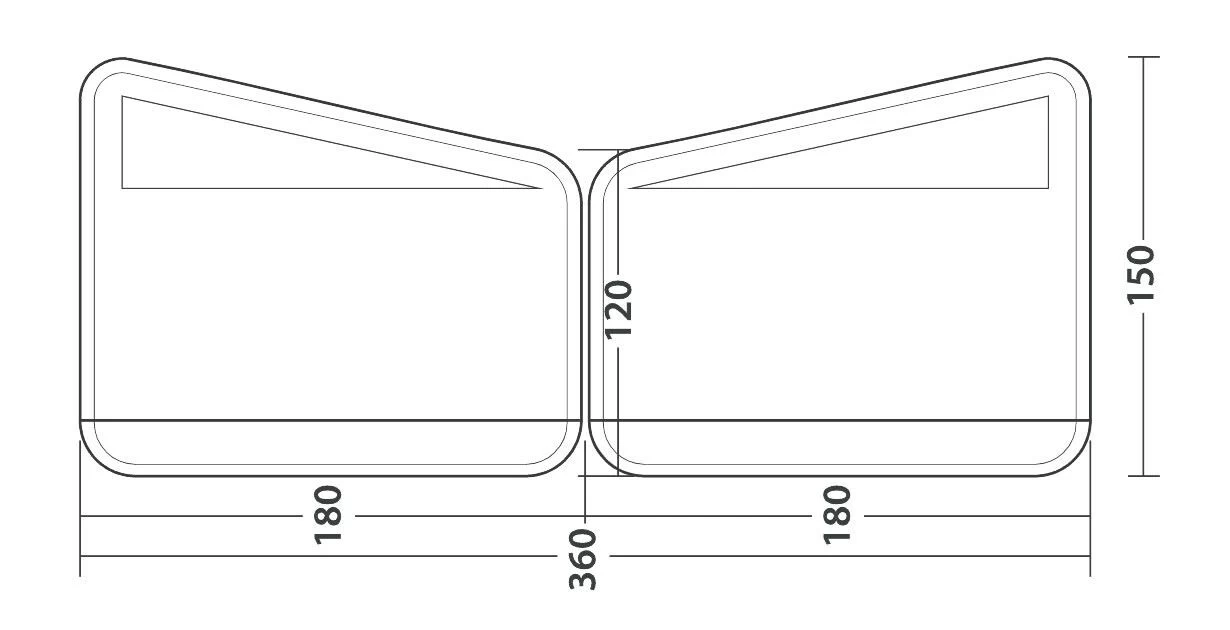 Outwell Windscreen Air Scalable 180 - Image 2