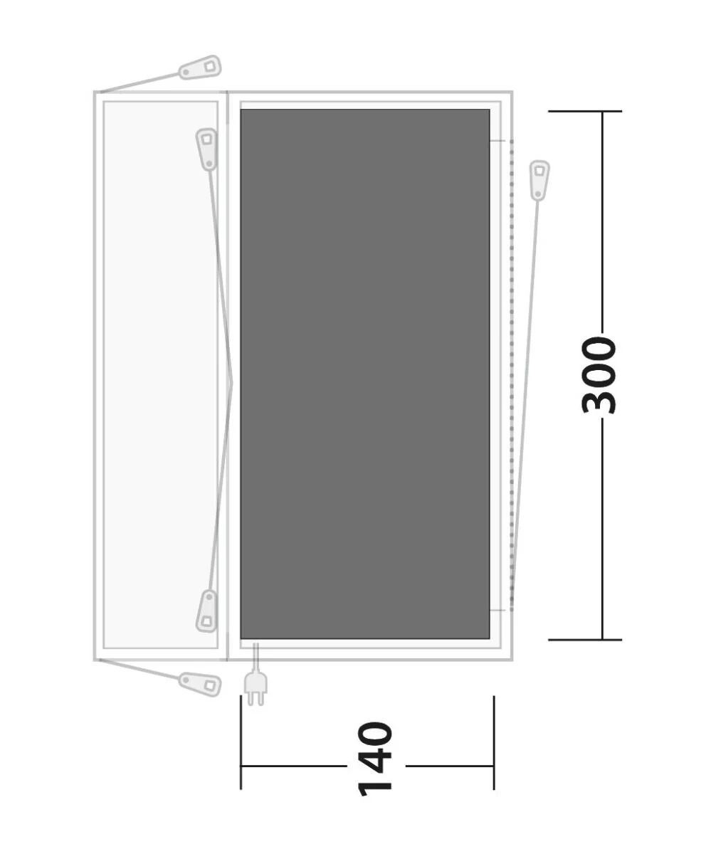 Outwell Lakecrest Footprint Groundsheet - Image 2