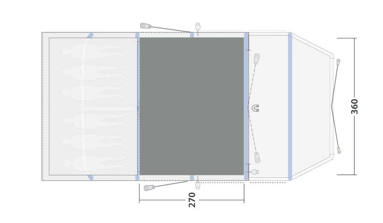 Outwell Wood Lake 6ATC Flat Woven Carpet - Image 2