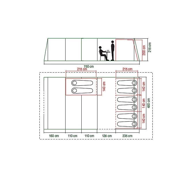 Coleman Weathermaster 8XL Air Tent - Image 2