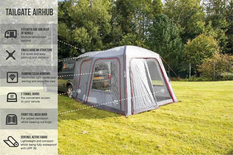 Vango Airbeam Vango Tailgate Airhub Low Awning (2022) - Image 3