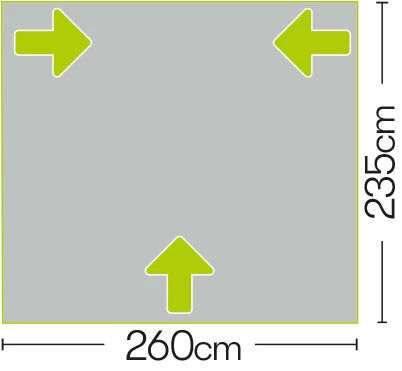 Quest Falcon 260 Poled Porch Caravan Awning (2022) - Image 7