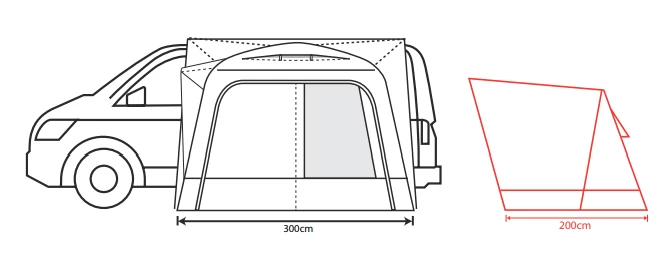 Outdoor Revolution Cayman Air Mid Awning (220-255cm) - Image 7