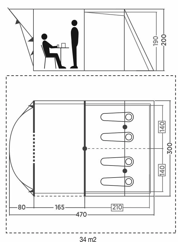 Coleman Castle Pines 4 BlackOut Tent (2022) - Image 3