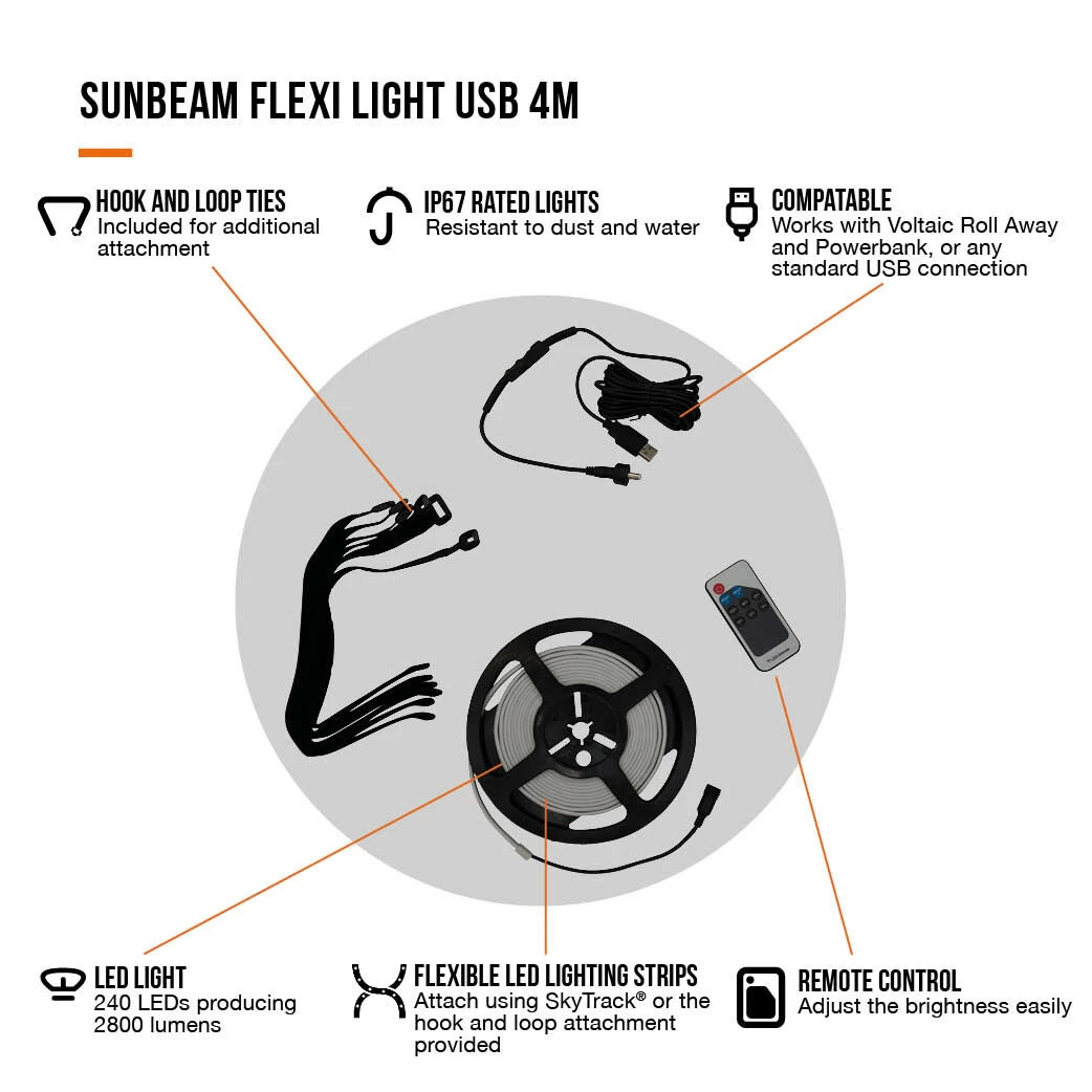 Vango Sunbeam Flexi Light 4m (USB) - Image 2