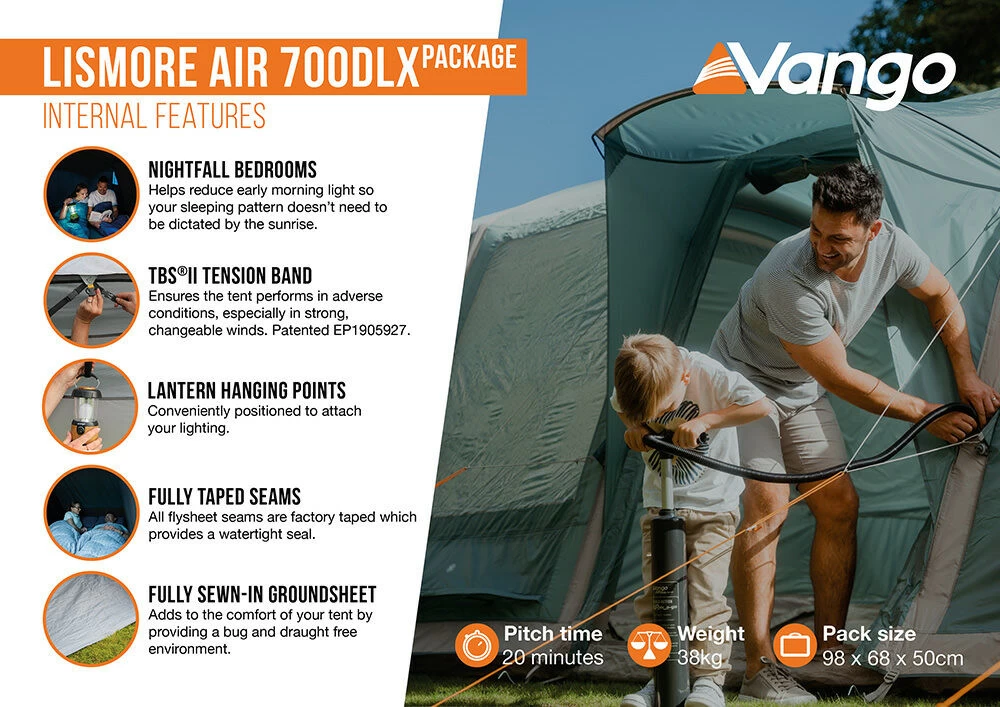 Vango Airbeam Vango Lismore Air 700DLX Tent Package (2023) - Image 5